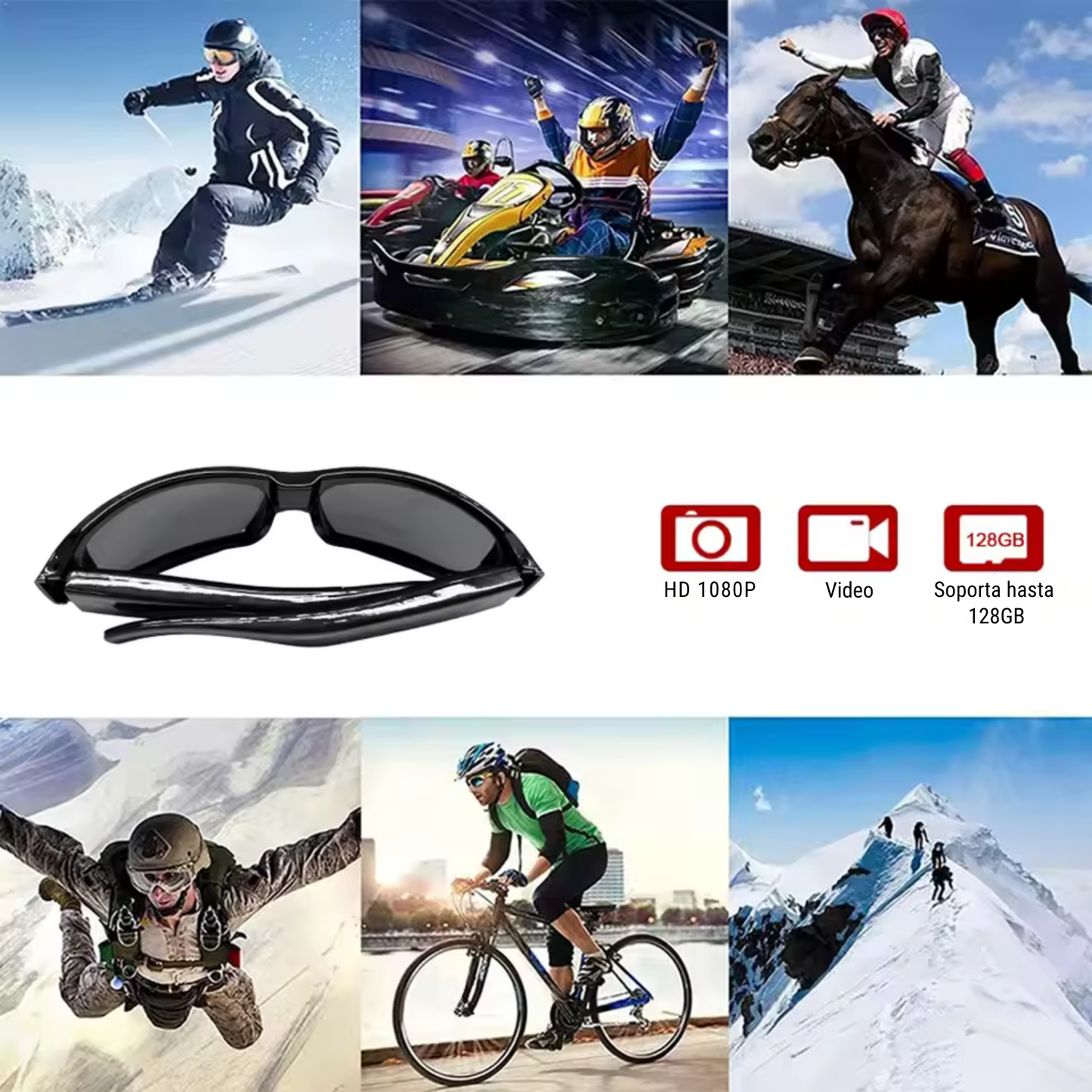 Gafas Cámara HD 1080P